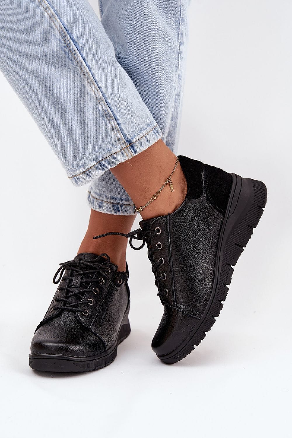 Natural Leather Wedge Shoes Women Comfort - ShalayeFashion