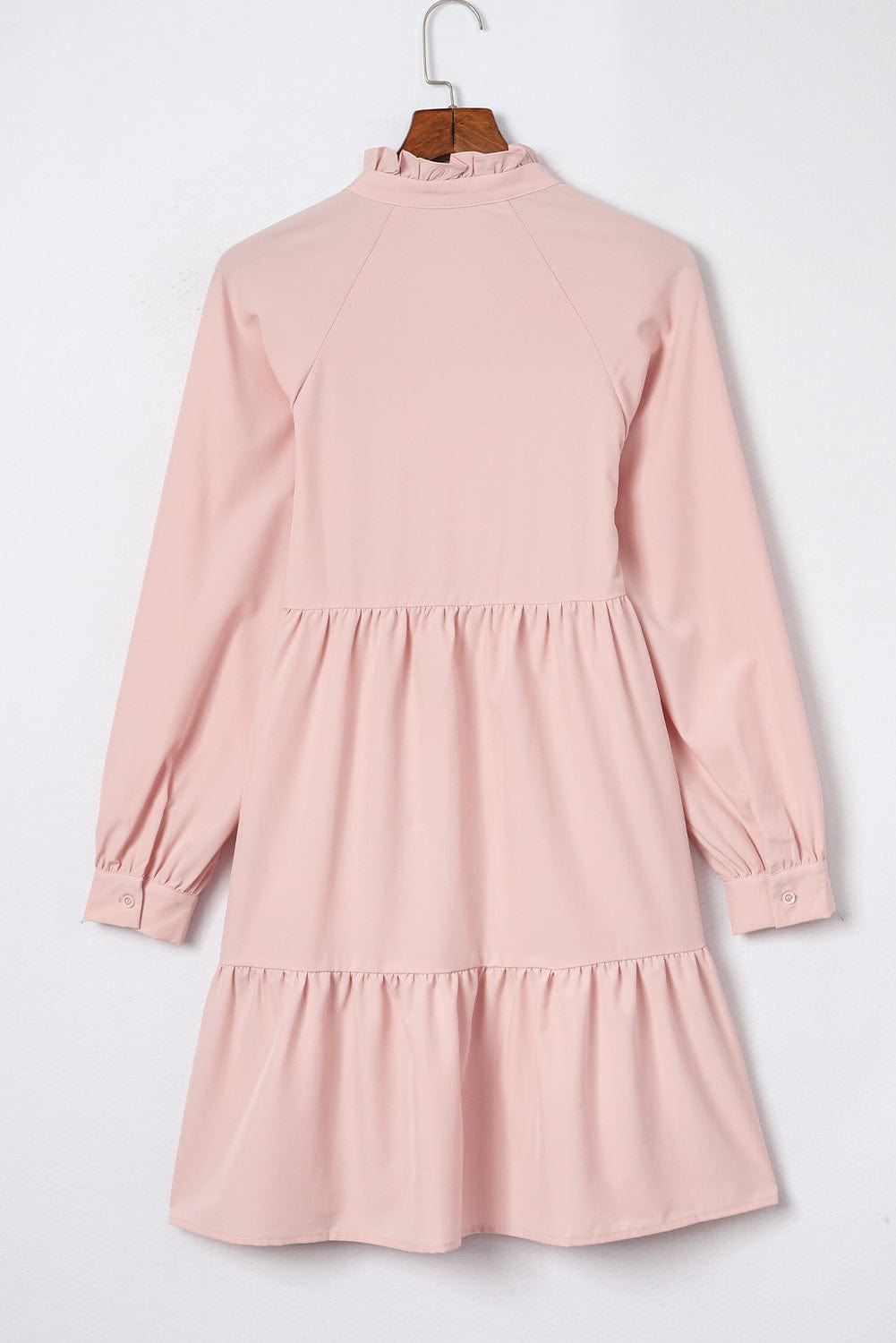 Notched Neck Tiered Dress - ShalayeFashion