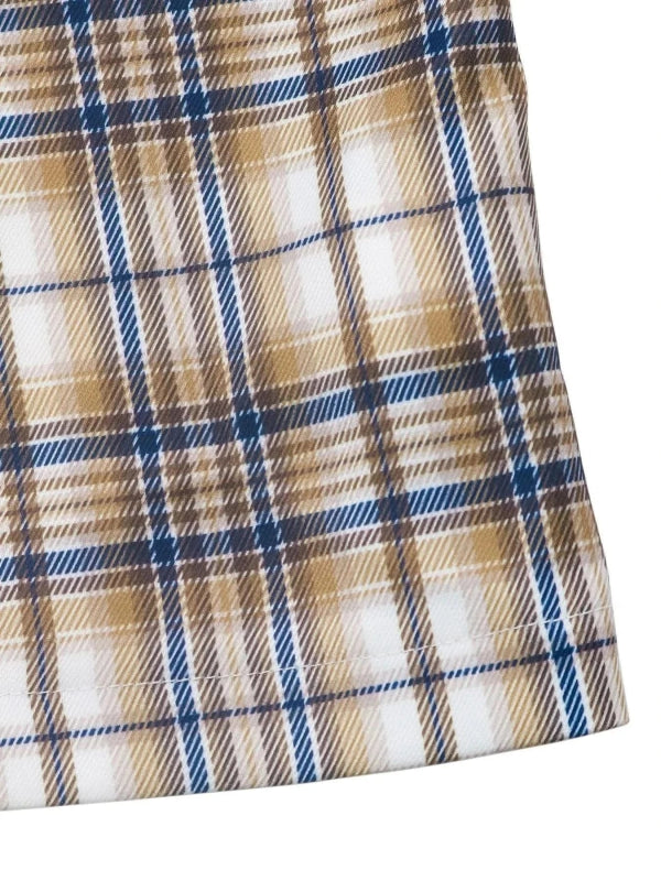 Number 87 Plaid Long Sleeve Blazer - ShalayeFashion