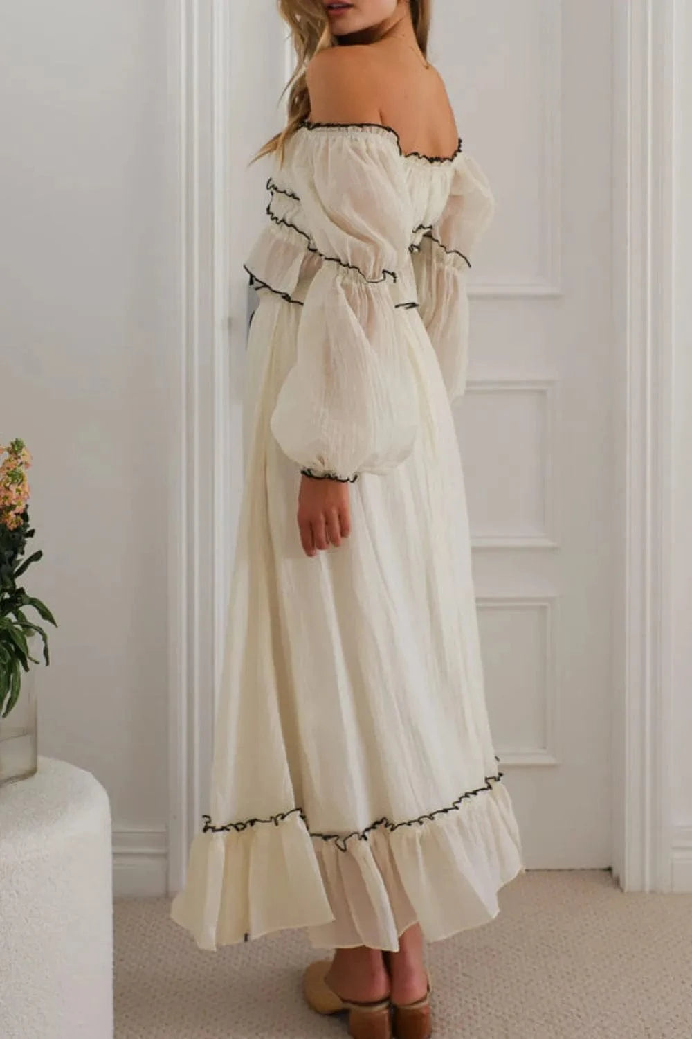 Off - Shoulder Top and Skirt Set - ShalayeFashion