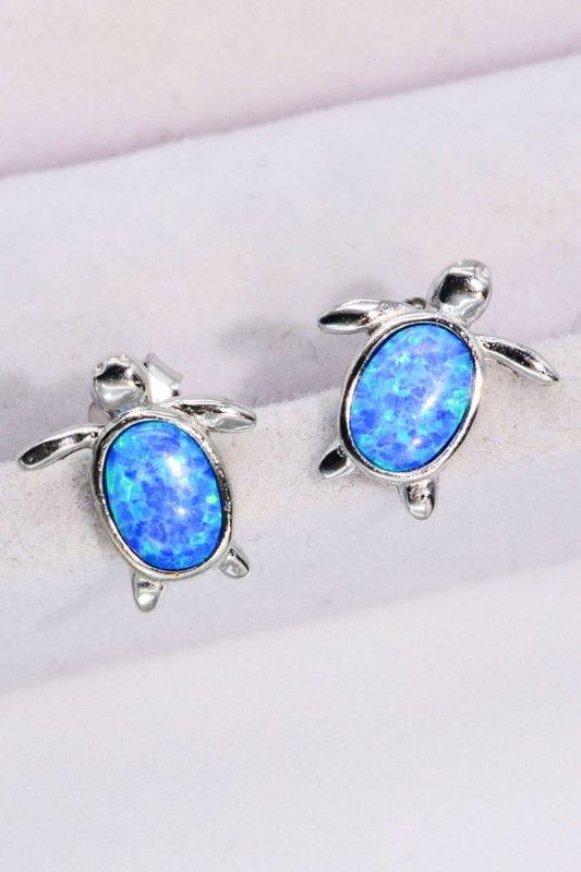 Opal Turtle Stud Earrings - ShalayeFashion