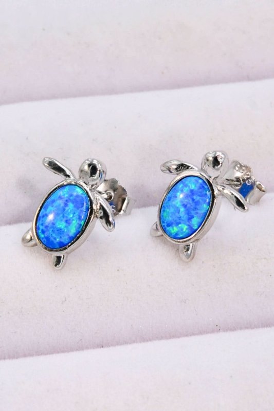 Opal Turtle Stud Earrings - ShalayeFashion