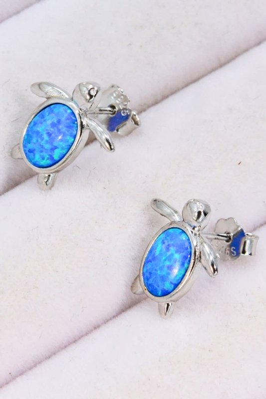 Opal Turtle Stud Earrings - ShalayeFashion