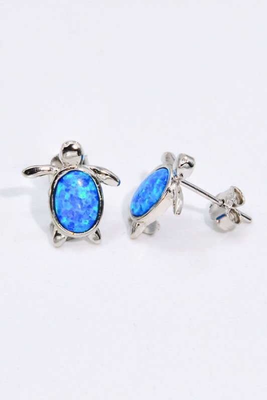 Opal Turtle Stud Earrings - ShalayeFashion