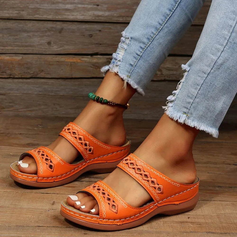 Open Toe Flats Sandals - ShalayeFashion