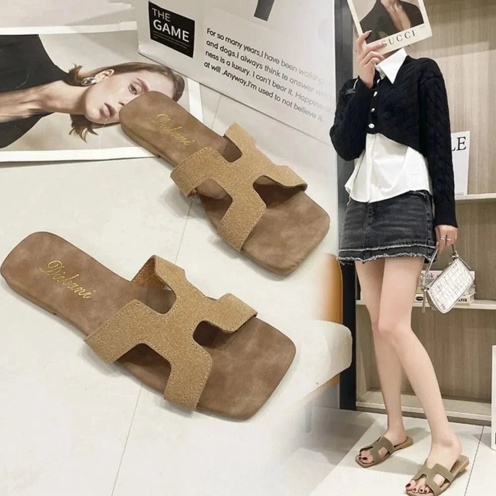 Open Toe Flats Sandals - ShalayeFashion