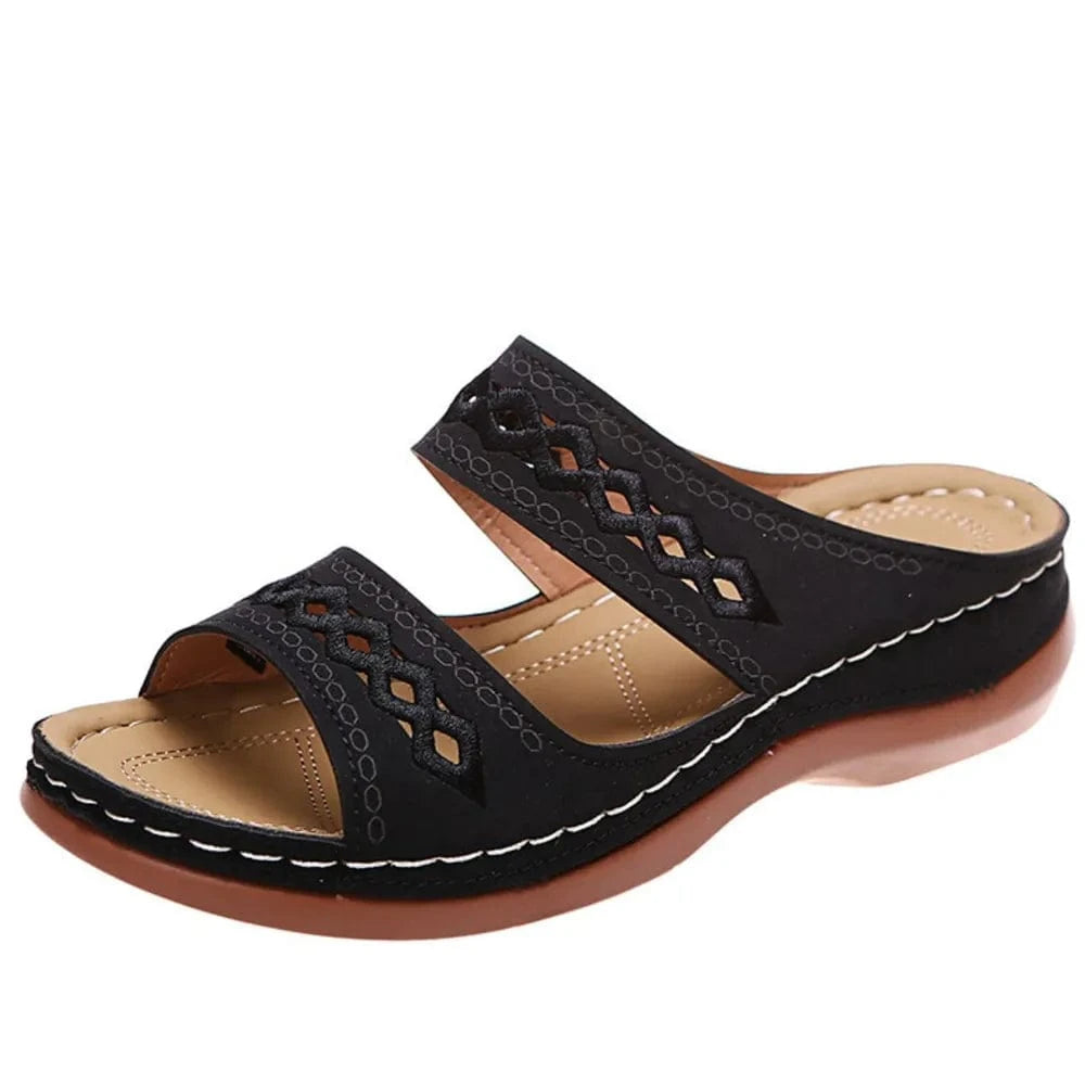 Open Toe Flats Sandals - ShalayeFashion