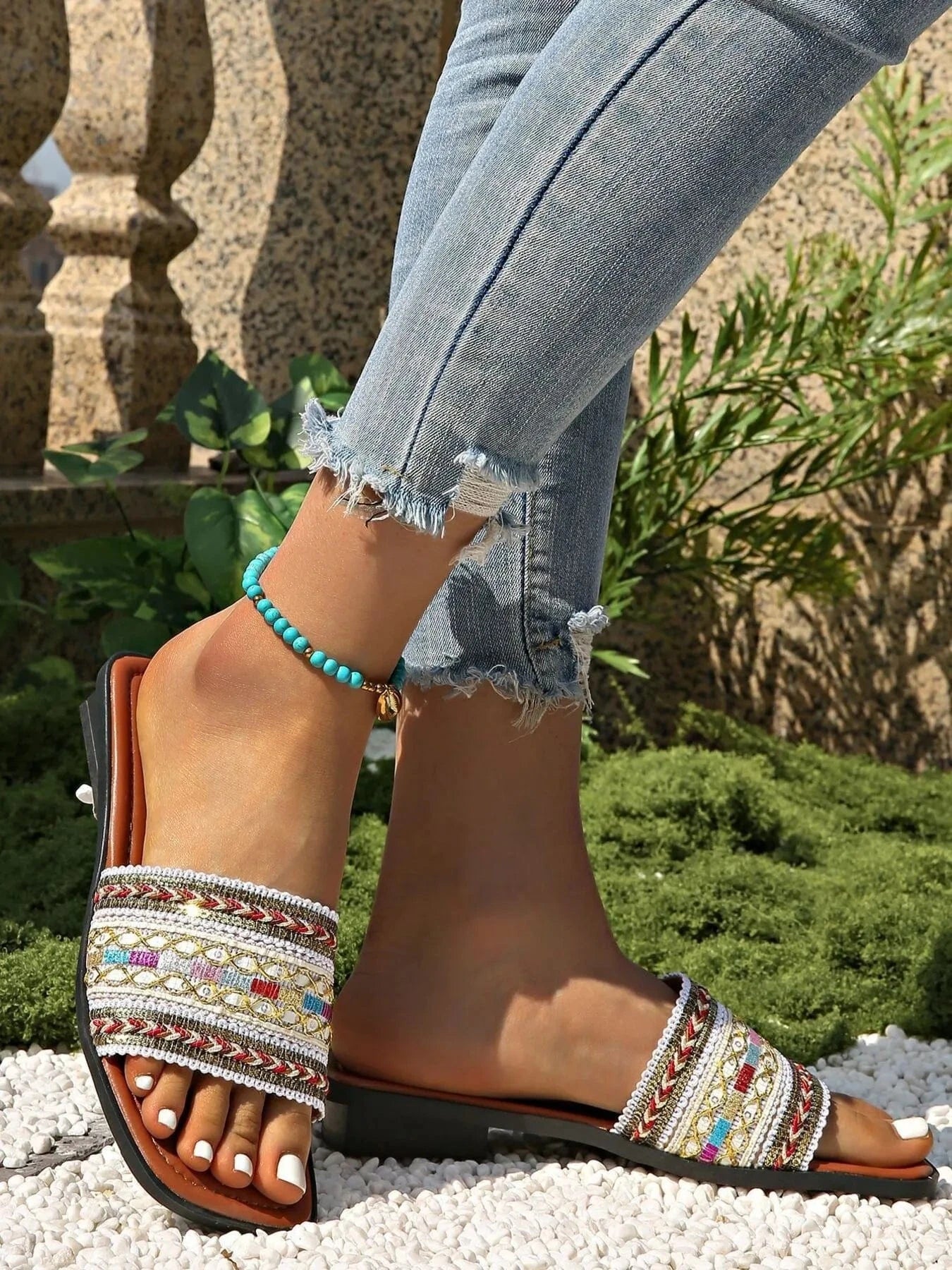 Open Toe Flats Sandals - ShalayeFashion