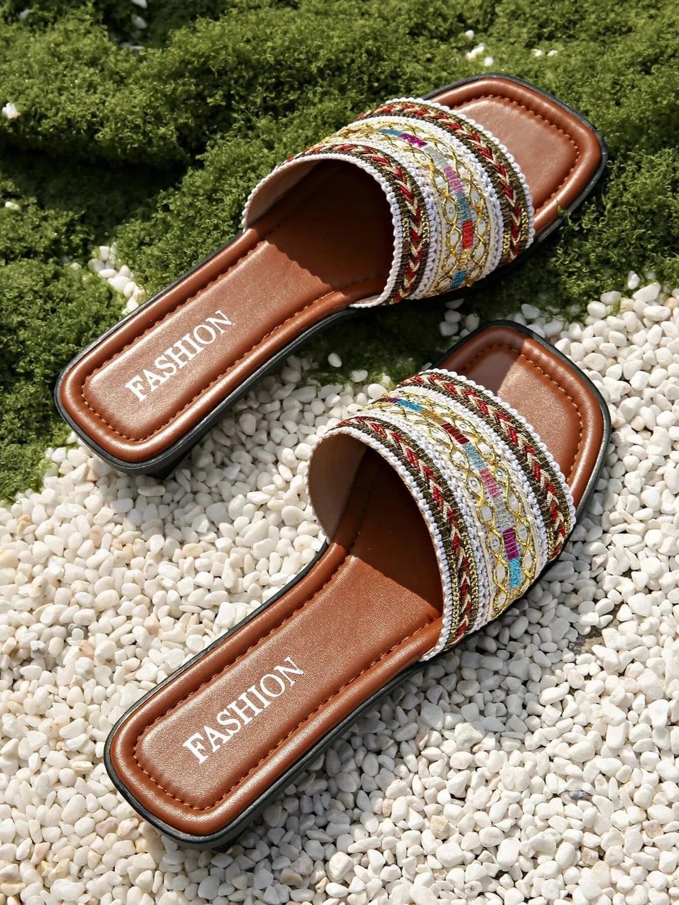 Open Toe Flats Sandals - ShalayeFashion