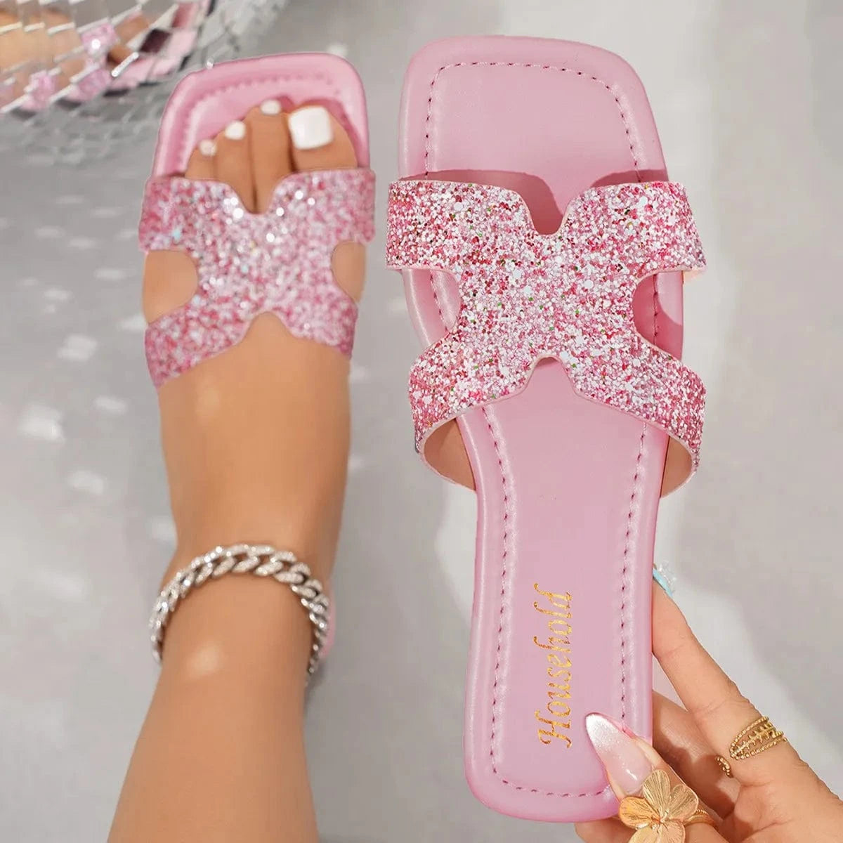 Open Toe Flats Sandals - ShalayeFashion
