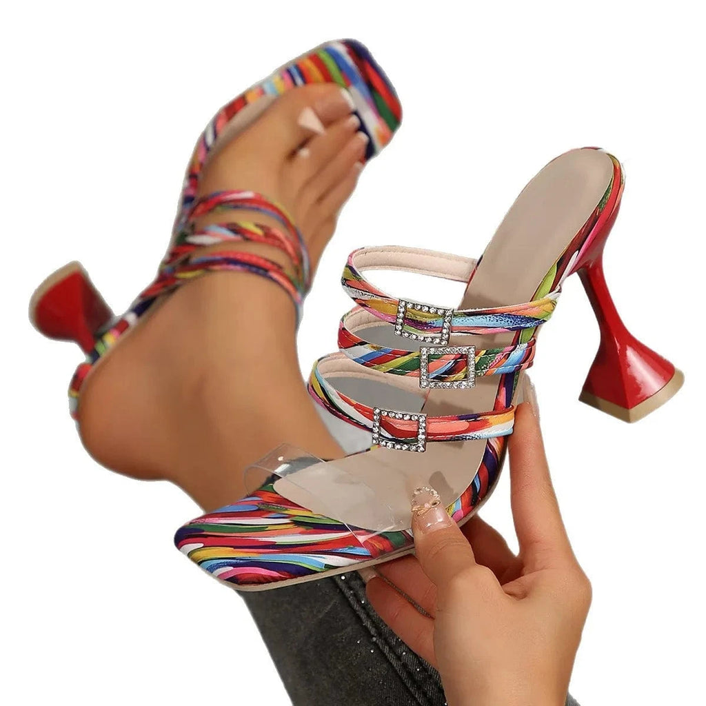 Open Toe High Heel Sandals - ShalayeFashion