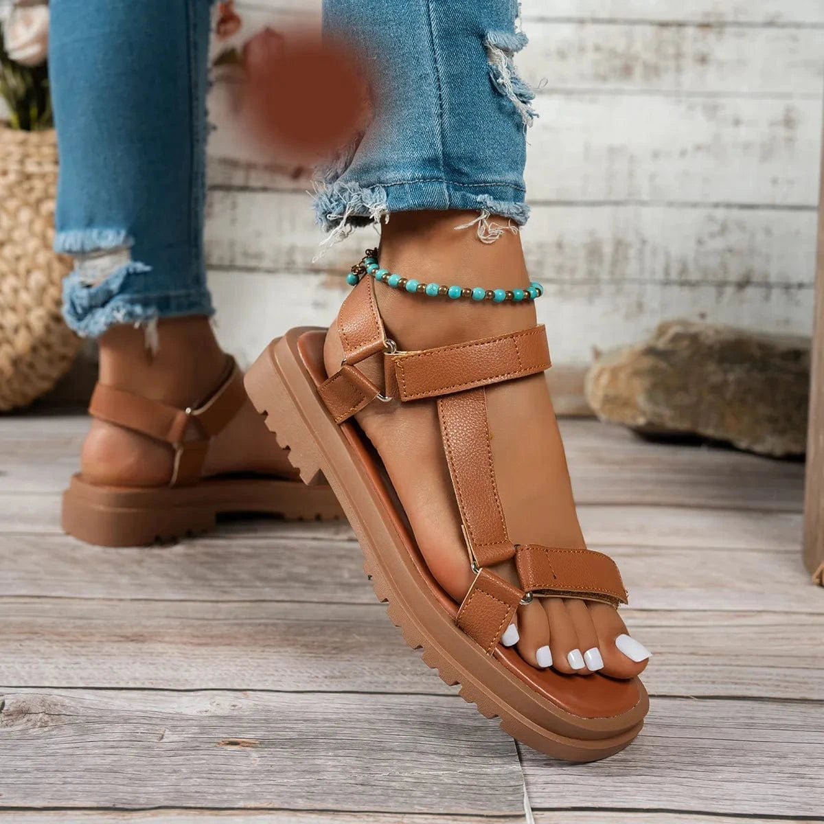 Open Toe Platform Sandals - ShalayeFashion