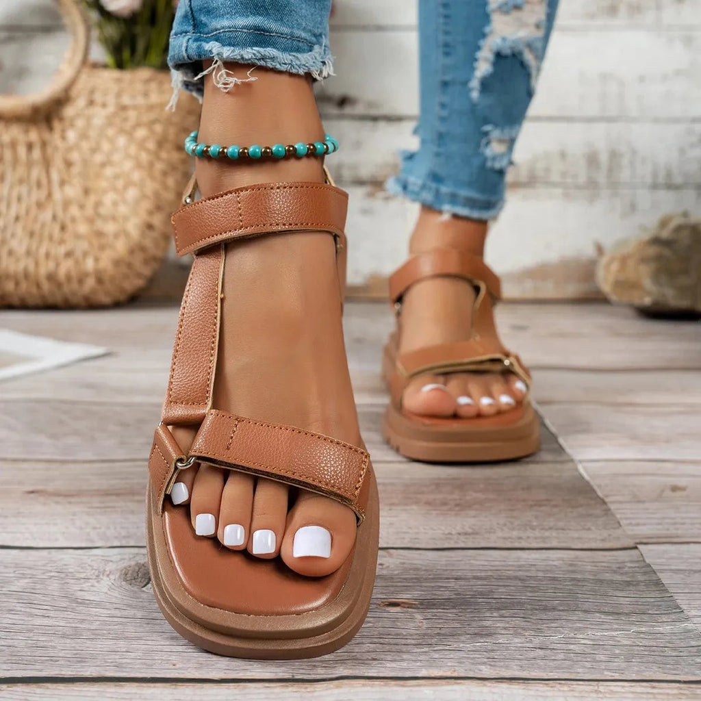 Open Toe Platform Sandals - ShalayeFashion
