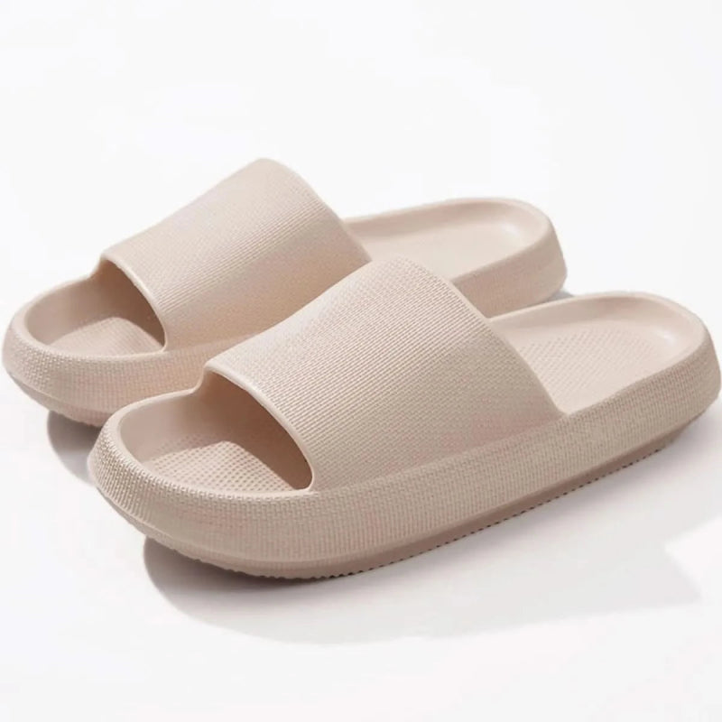 Open Toe Platform Slippers - ShalayeFashion