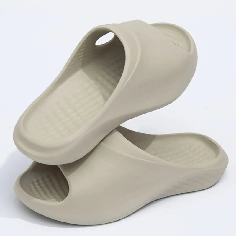 Open Toe Platform Slippers - ShalayeFashion