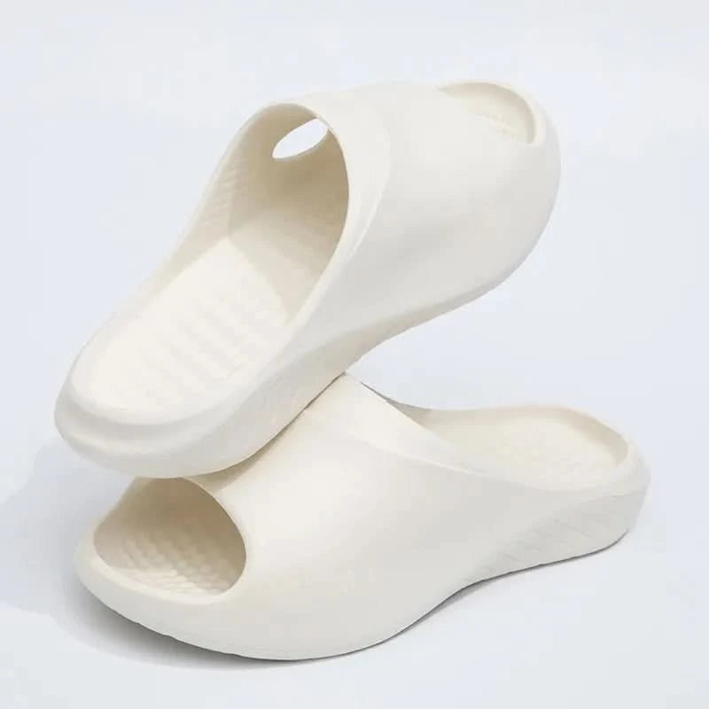 Open Toe Platform Slippers - ShalayeFashion
