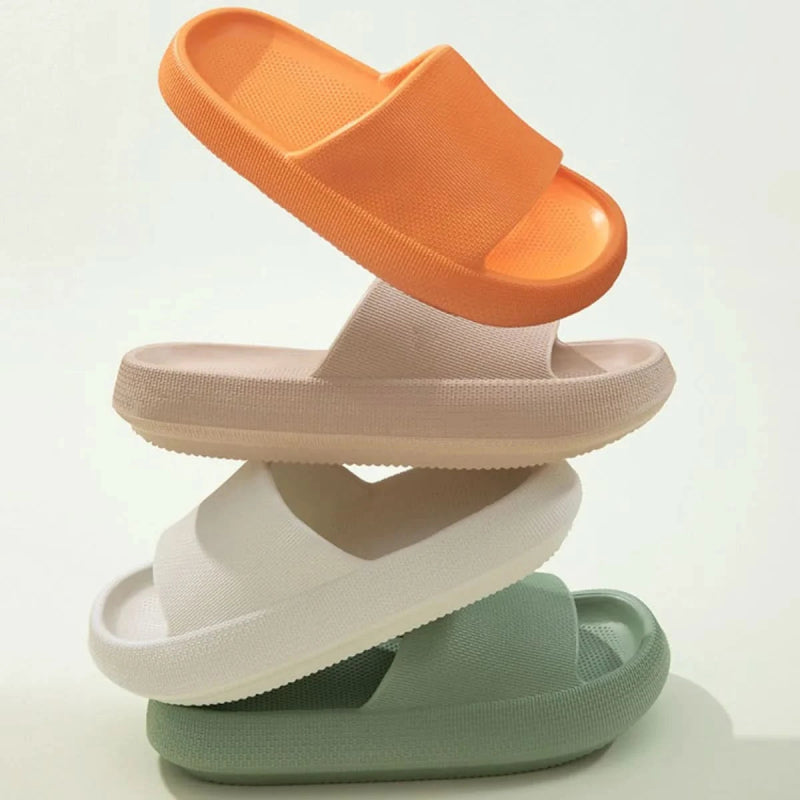 Open Toe Platform Slippers - ShalayeFashion