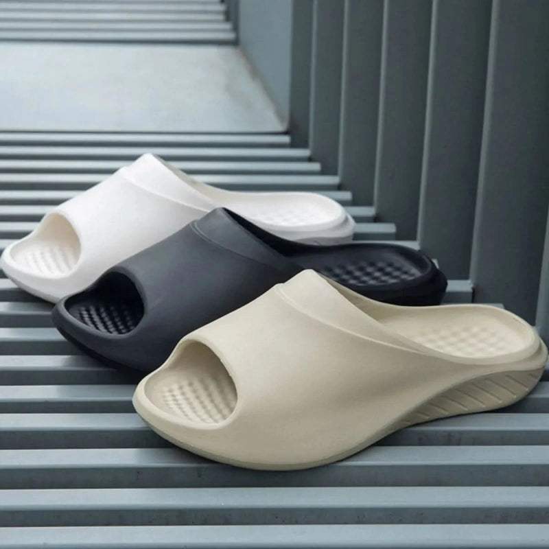 Open Toe Platform Slippers - ShalayeFashion