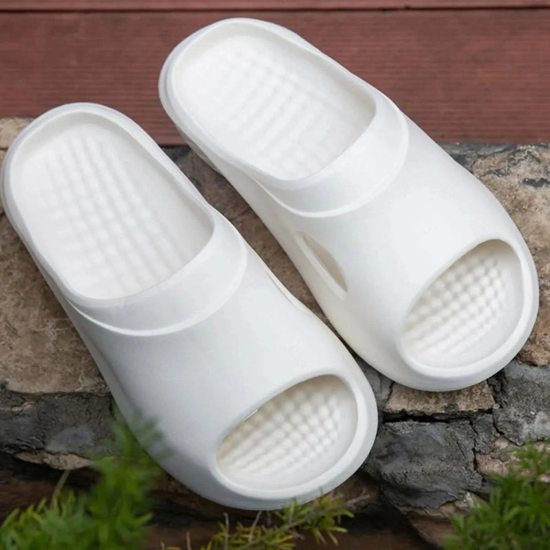 Open Toe Platform Slippers - ShalayeFashion