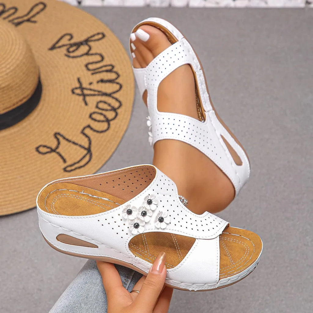 Open Toe Wedge Sandals - ShalayeFashion