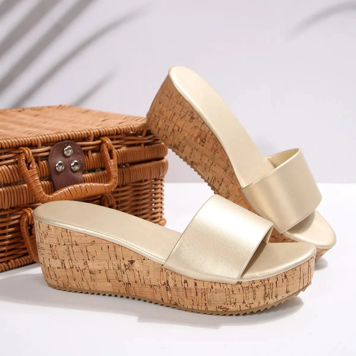 Open Toe Wedge Sandals - ShalayeFashion