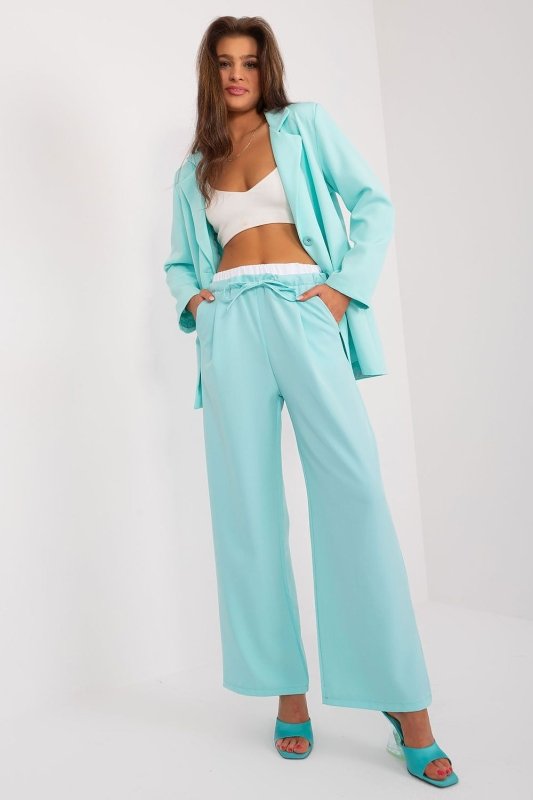 Palazzo Pants Decorative Darts Tie Waist - ShalayeFashion