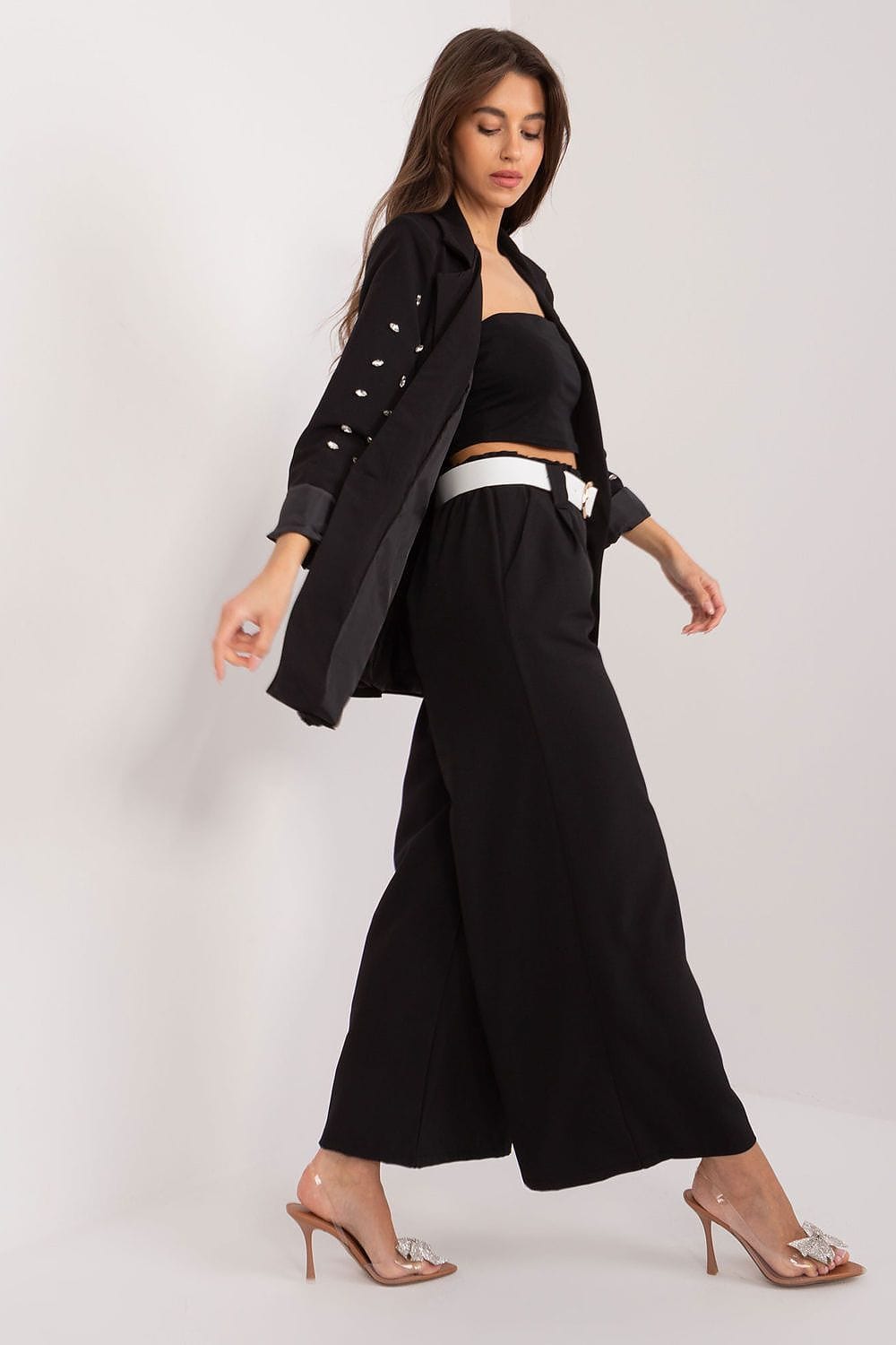 Palazzo Pants Elastic Waistband Wide Legs - ShalayeFashion