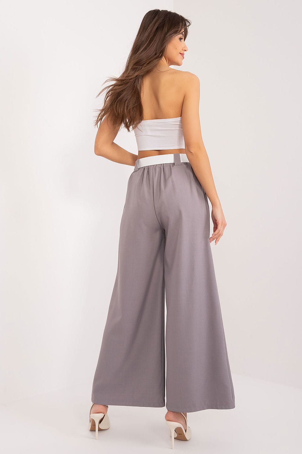 Palazzo Pants Elastic Waistband Wide Legs - ShalayeFashion