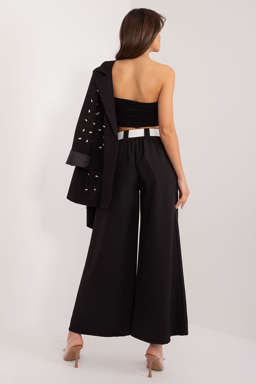 Palazzo Pants Elastic Waistband Wide Legs - ShalayeFashion