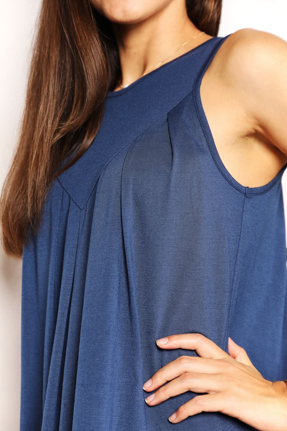 Perfee Round Neck Sleeveless Mini Dress - ShalayeFashion