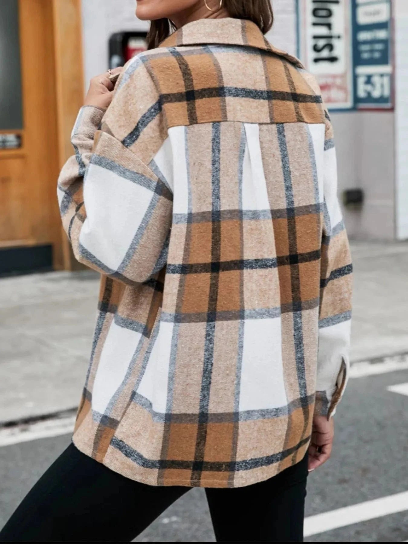 Plaid Button Up Long Sleeve Shirt - ShalayeFashion