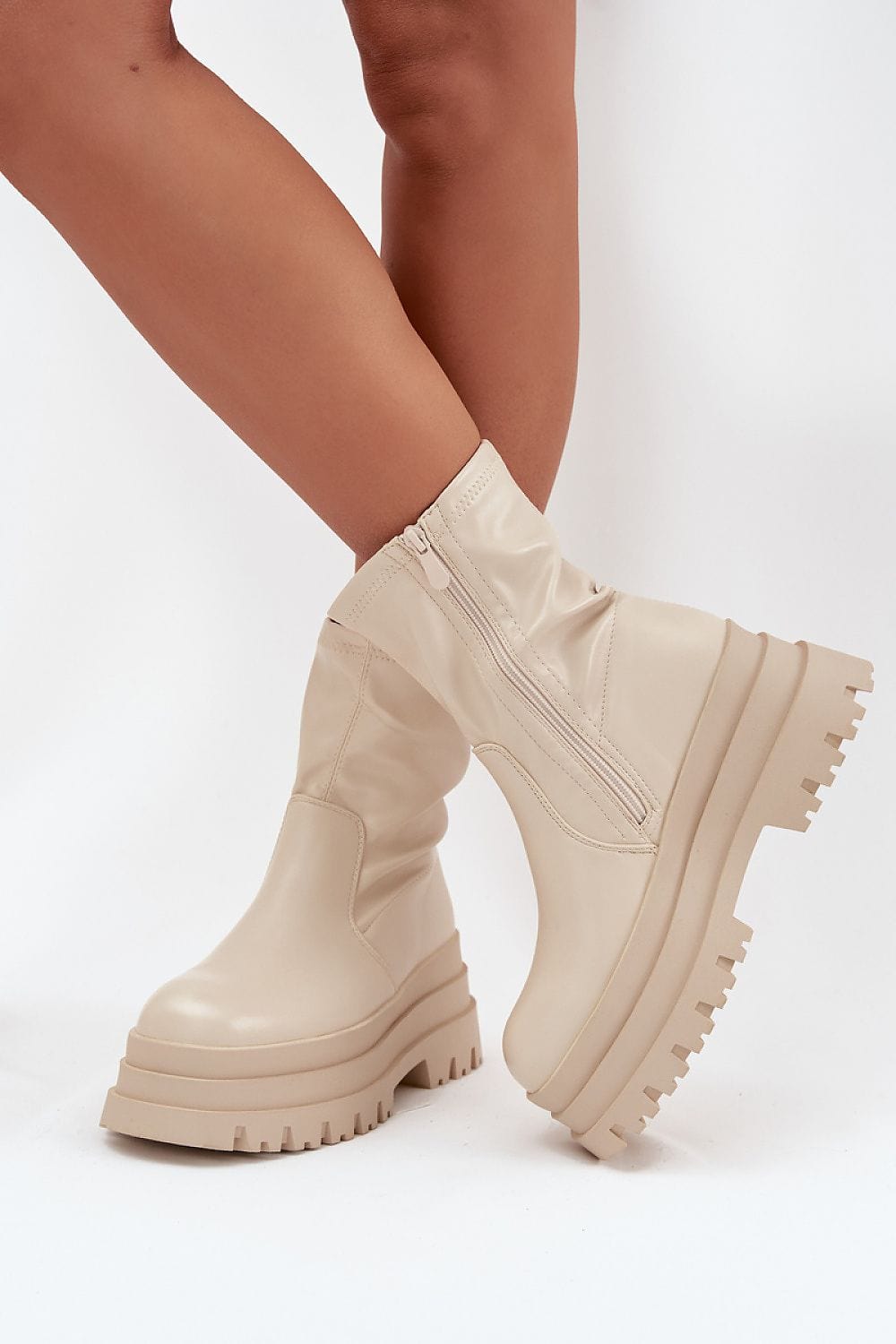 Platform Ankle Boots Women Massive Sole - ShalayeFashion
