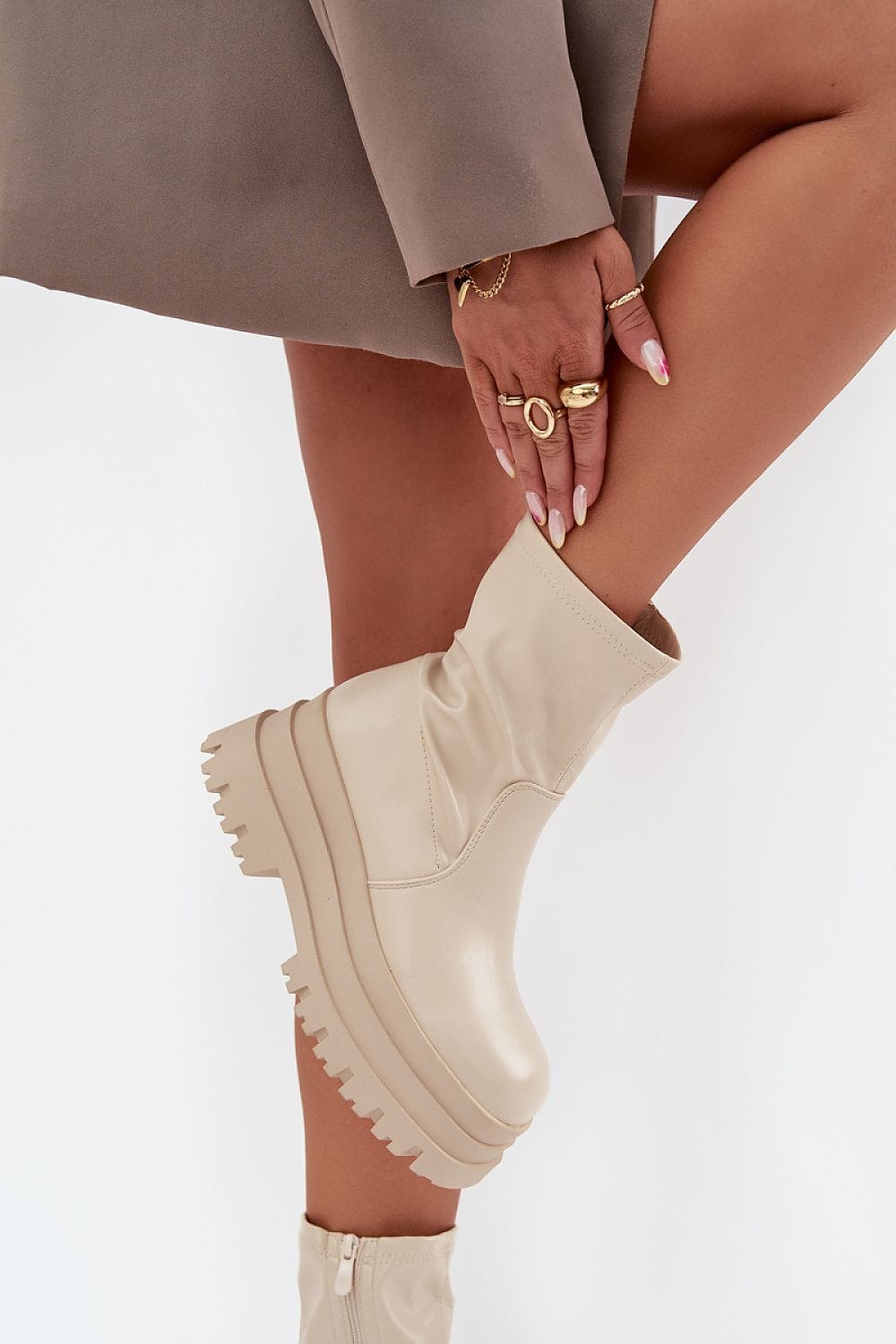 Platform Ankle Boots Women Massive Sole - ShalayeFashion