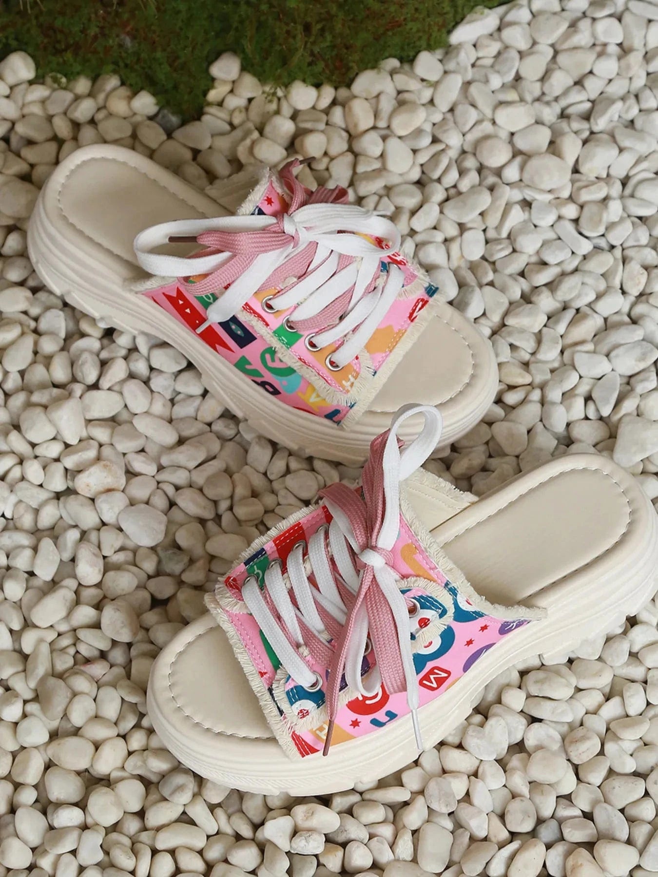 Platform Lace - Up Sandals - ShalayeFashion
