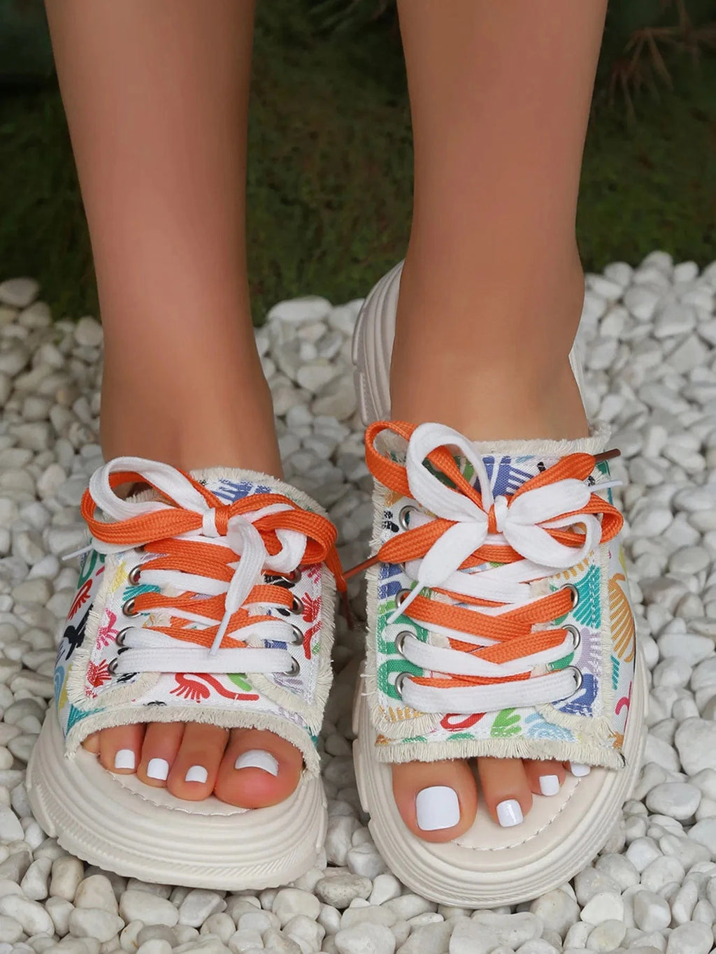 Platform Lace - Up Sandals - ShalayeFashion