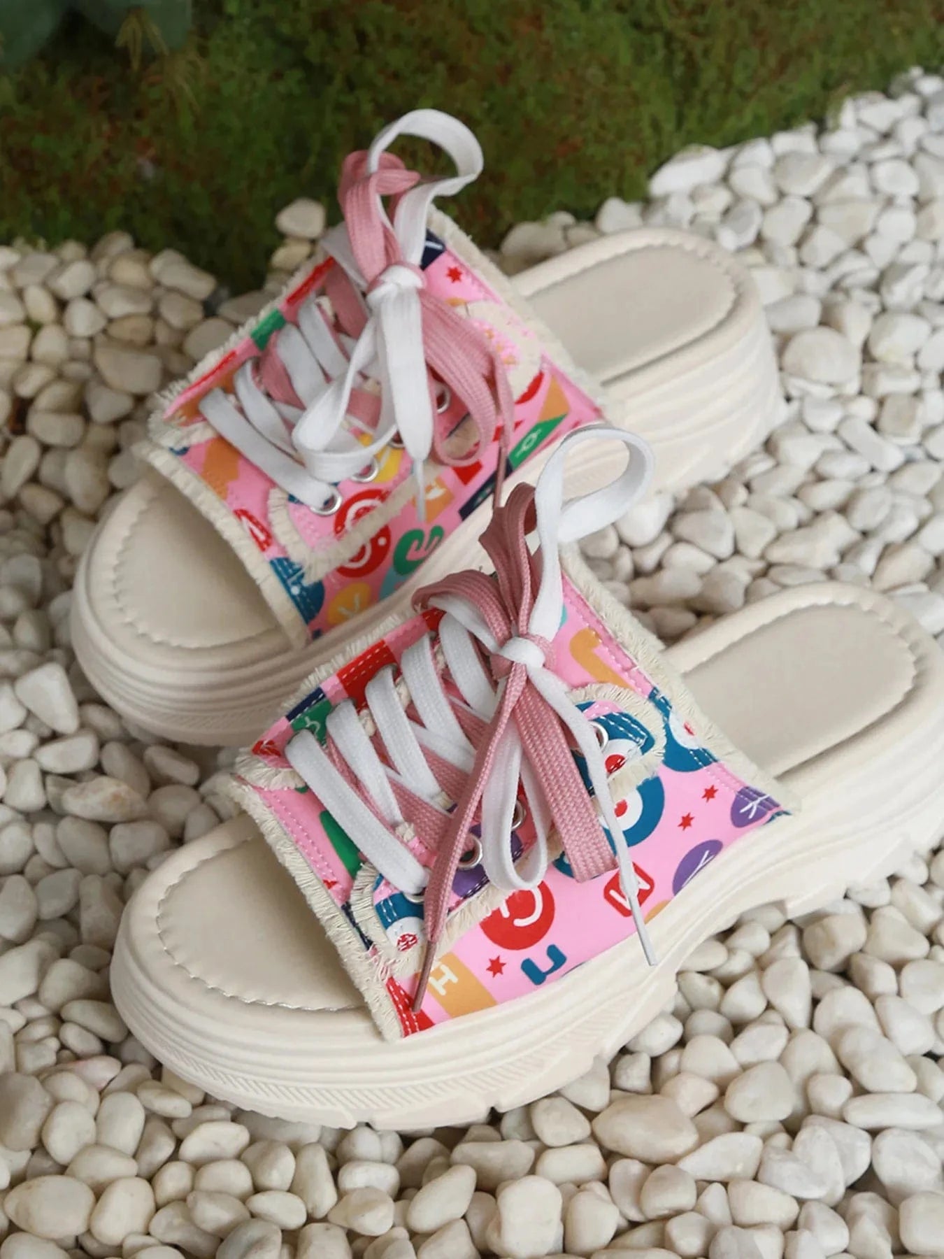 Platform Lace - Up Sandals - ShalayeFashion