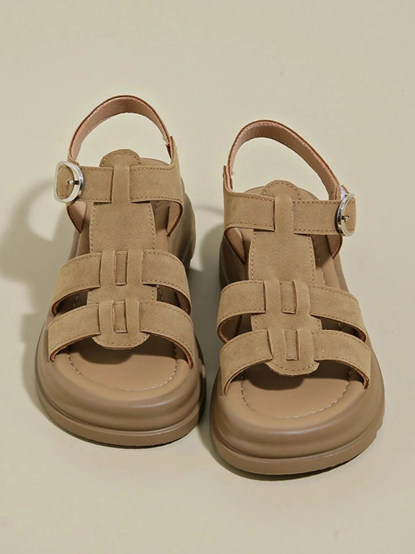 Platform Sandals with Ankle Strap - ShalayeFashion