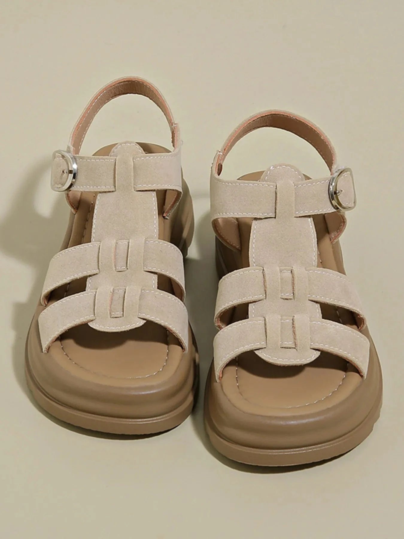 Platform Sandals with Ankle Strap - ShalayeFashion