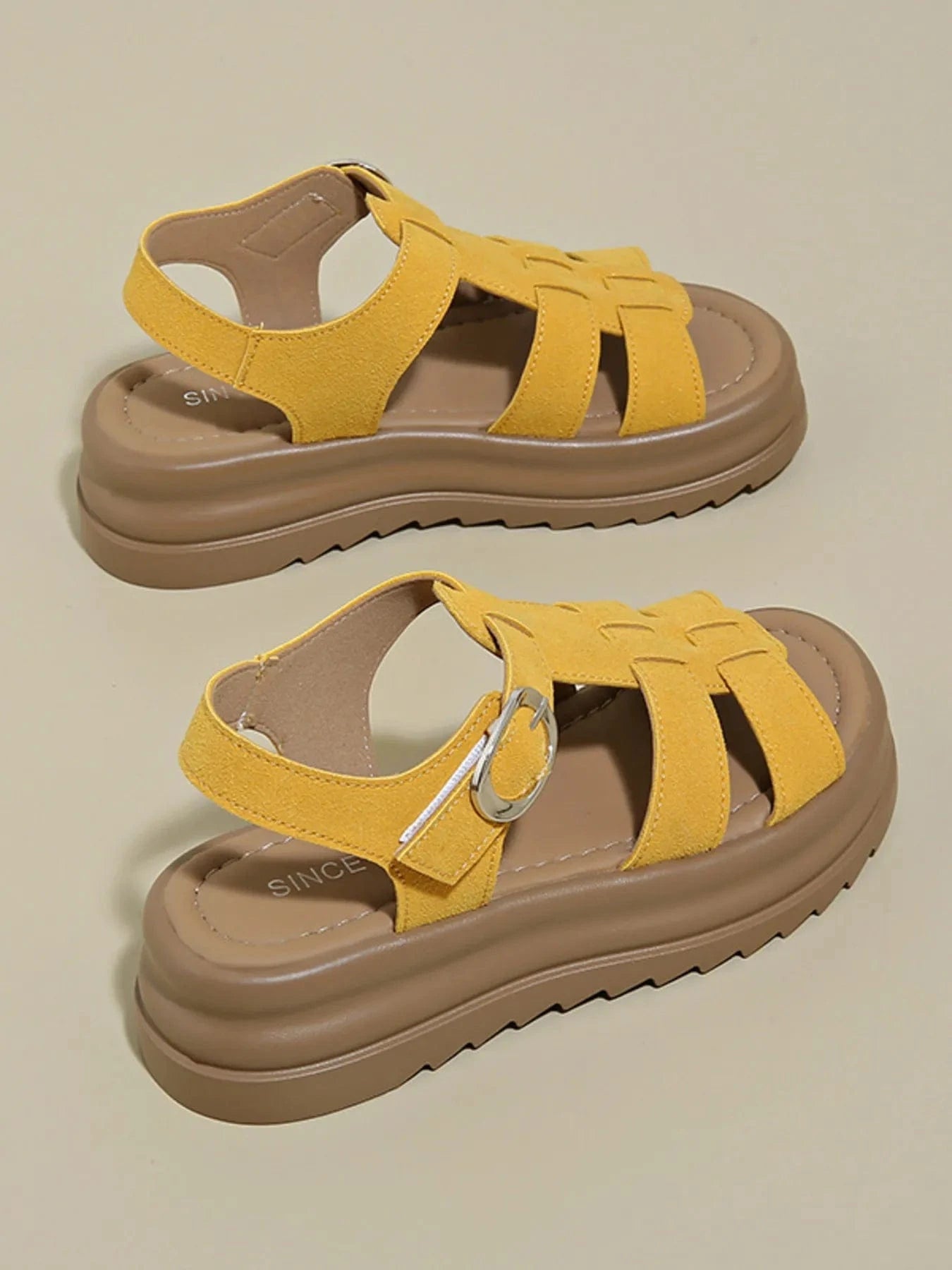 Platform Sandals with Ankle Strap - ShalayeFashion