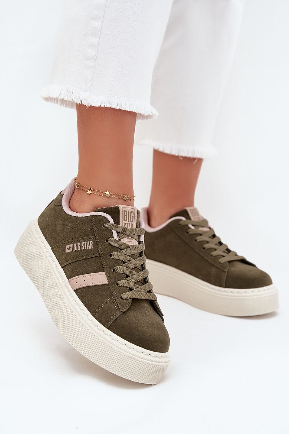 Platform Sneakers Classic Lacing Soft Insole - ShalayeFashion