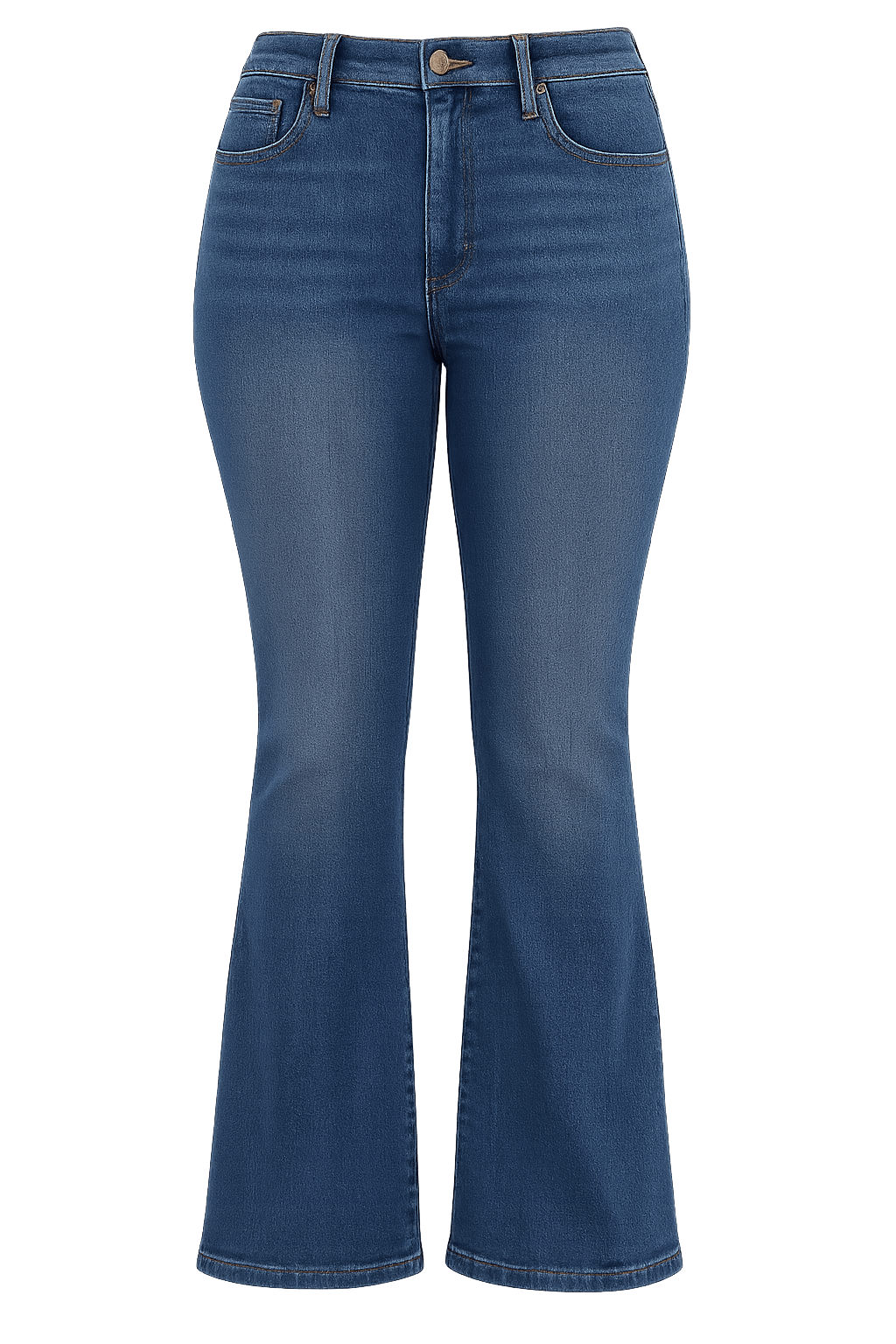 Plus Size High Waist Flare Jeans - ShalayeFashion