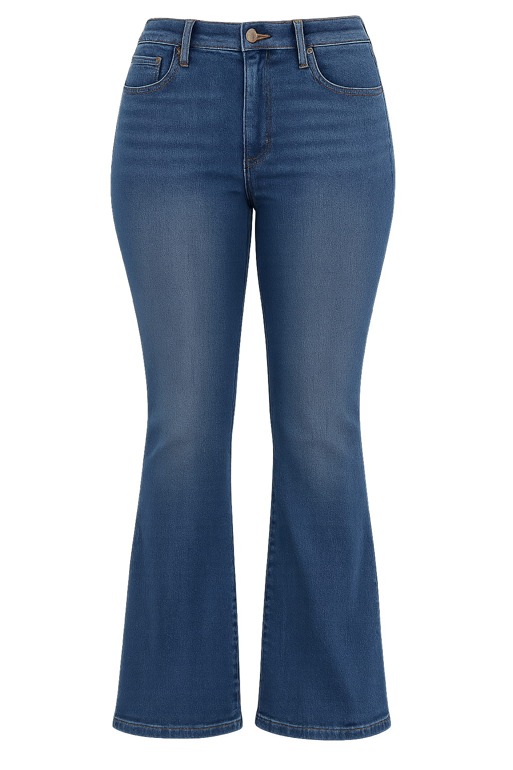 Plus Size High Waist Flare Jeans - ShalayeFashion