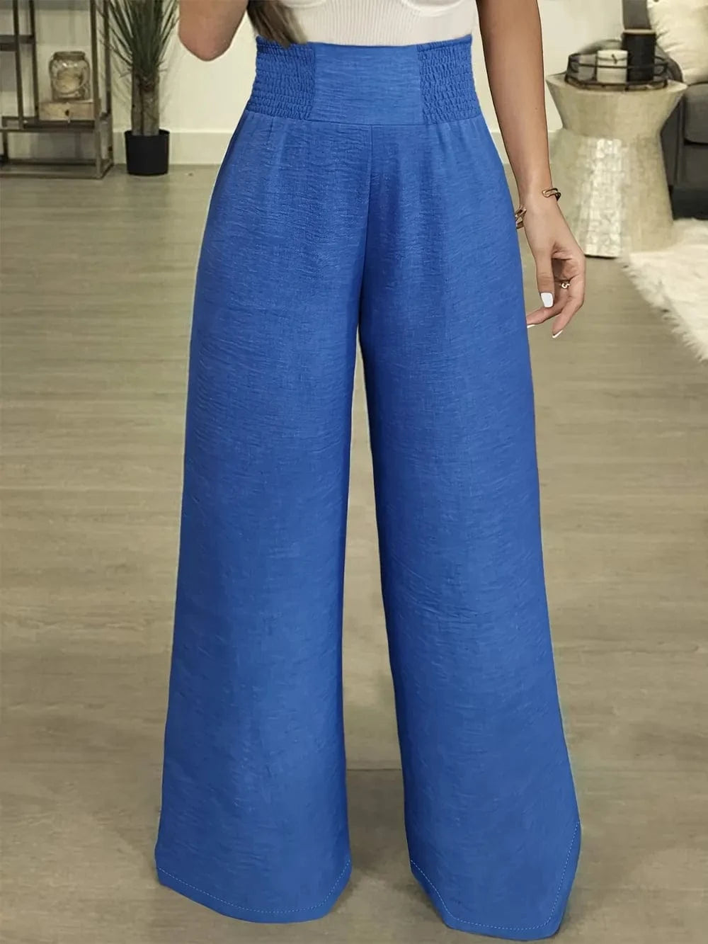 Plus Size High Waist Wide Leg Pants - ShalayeFashion