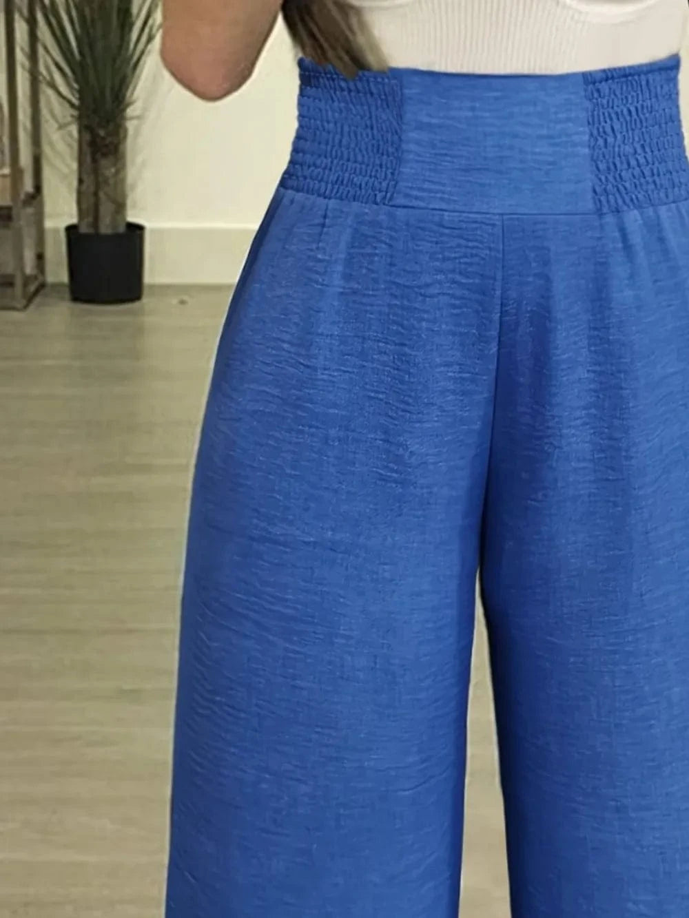 Plus Size High Waist Wide Leg Pants - ShalayeFashion