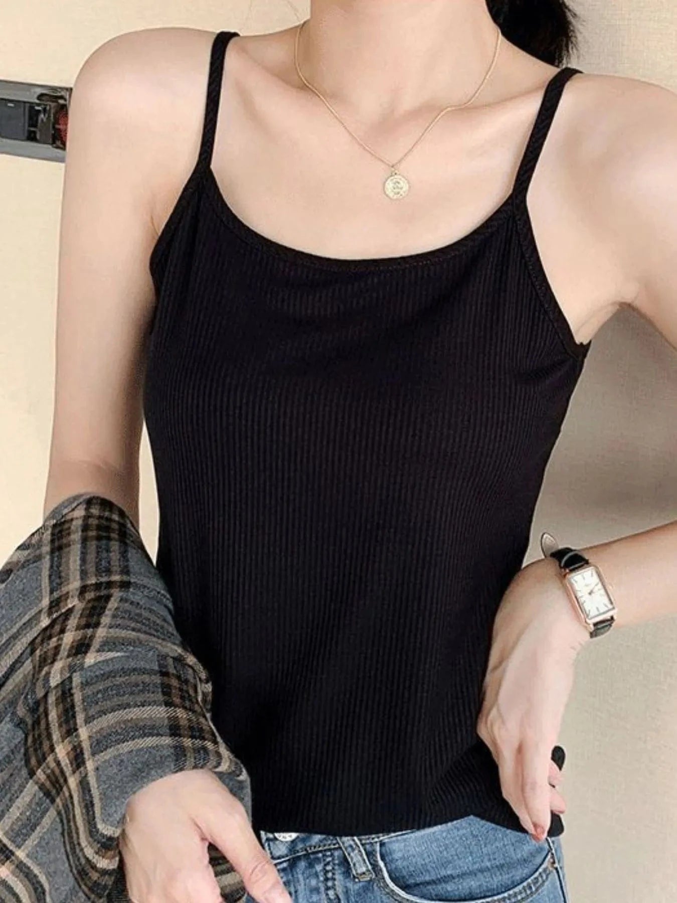Plus Size Scoop Neck Cami Top - ShalayeFashion