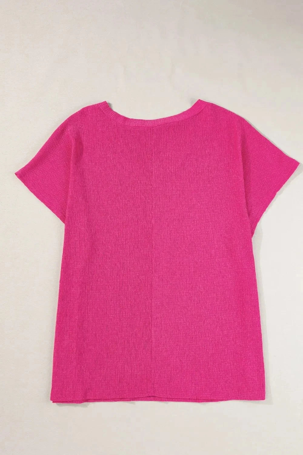 Plus Size V - Neck Short Sleeve Top - ShalayeFashion
