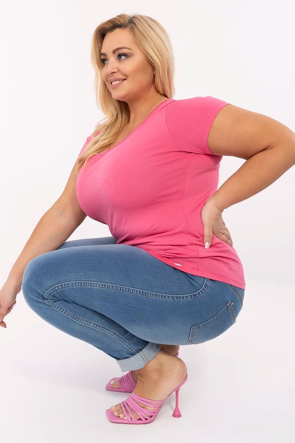 Plus Size Women’s Casual Cotton T-Shirt - ShalayeFashion