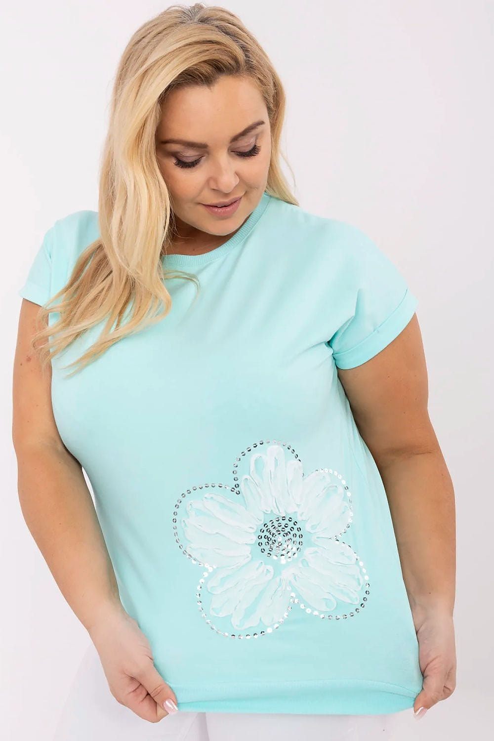 Plus Size Women’s Casual Sequin Blouse - ShalayeFashion