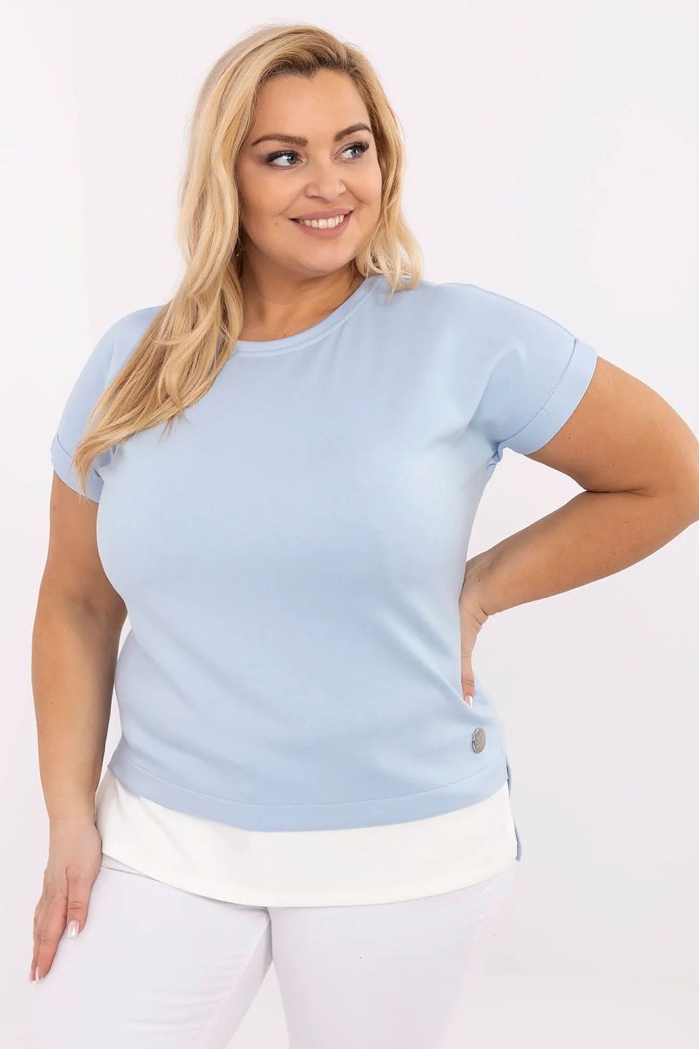 Plus Size Women’s Casual Viscose Blouse - ShalayeFashion
