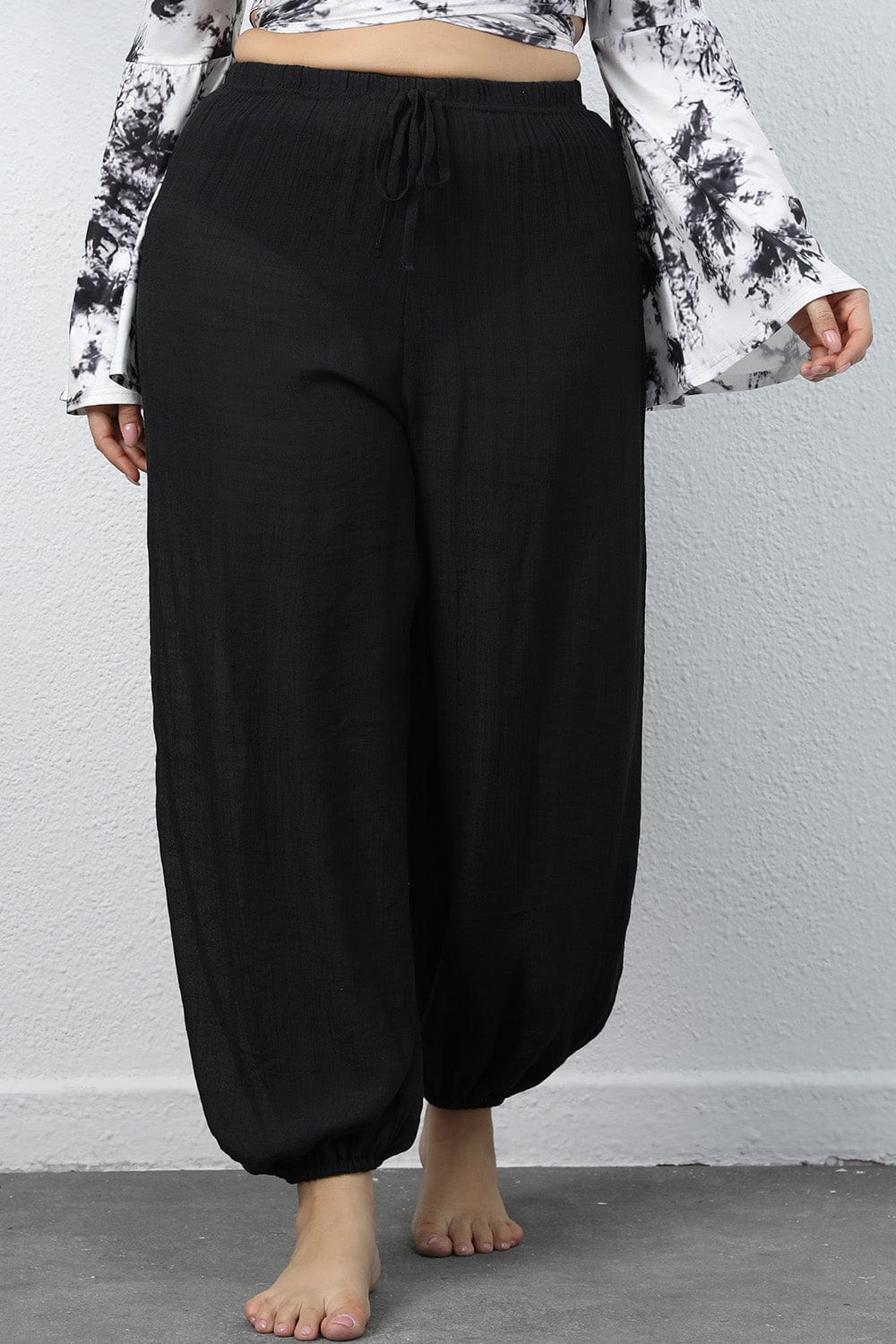 Plus Size Women’s Drawstring Joggers - ShalayeFashion